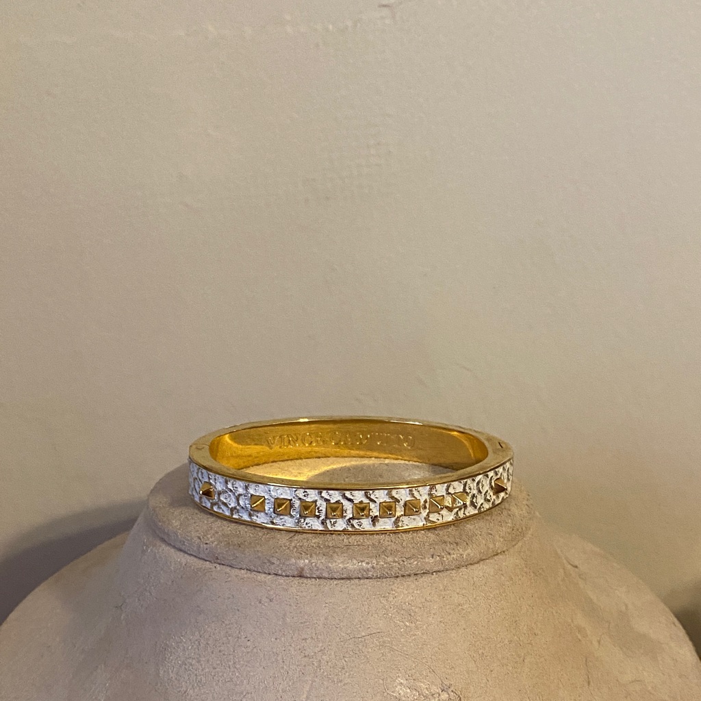 Vince Camuto Two-Tone Gold And White Studded Bracelet